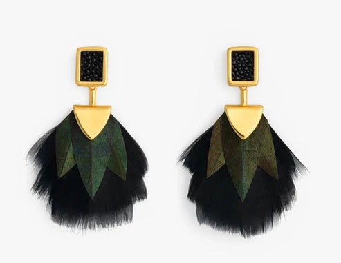 Elise Bezel Drop Earring by Brackish