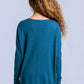 Wagner Knit Crew Top by Kerisma in Mosaic Teal