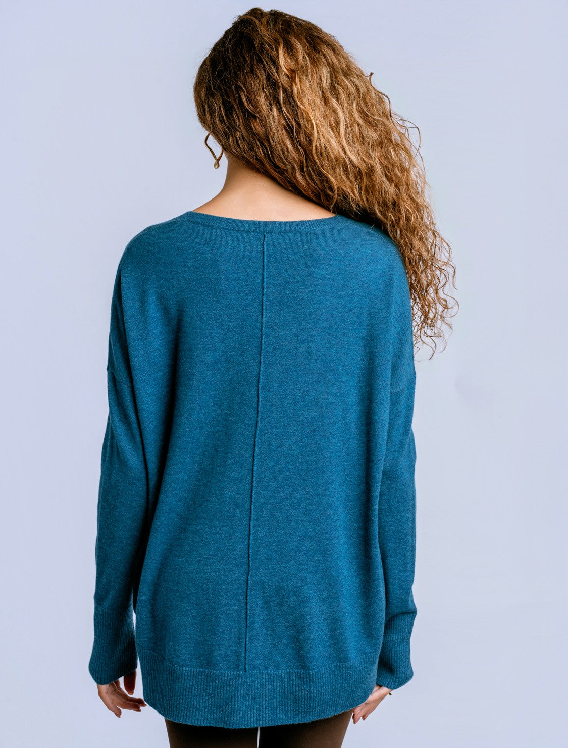 Wagner Knit Crew Top by Kerisma in Mosaic Teal