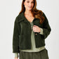 Noah Soft Fluffy Jacket w/Front Pockets by Suzy D London in Olive