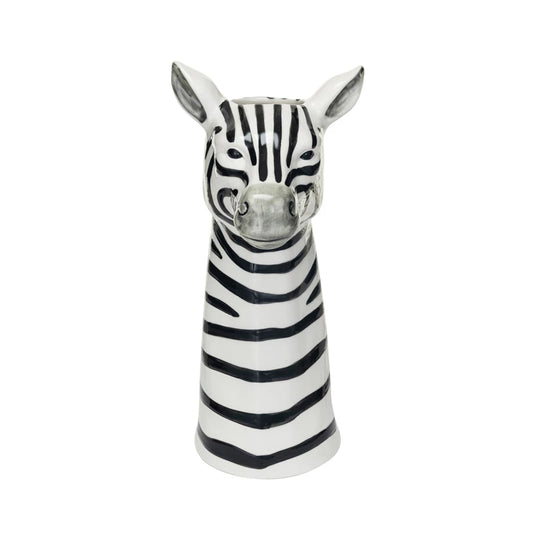 Hand-Painted Stoneware Zebra Vase by Creative Co-Op