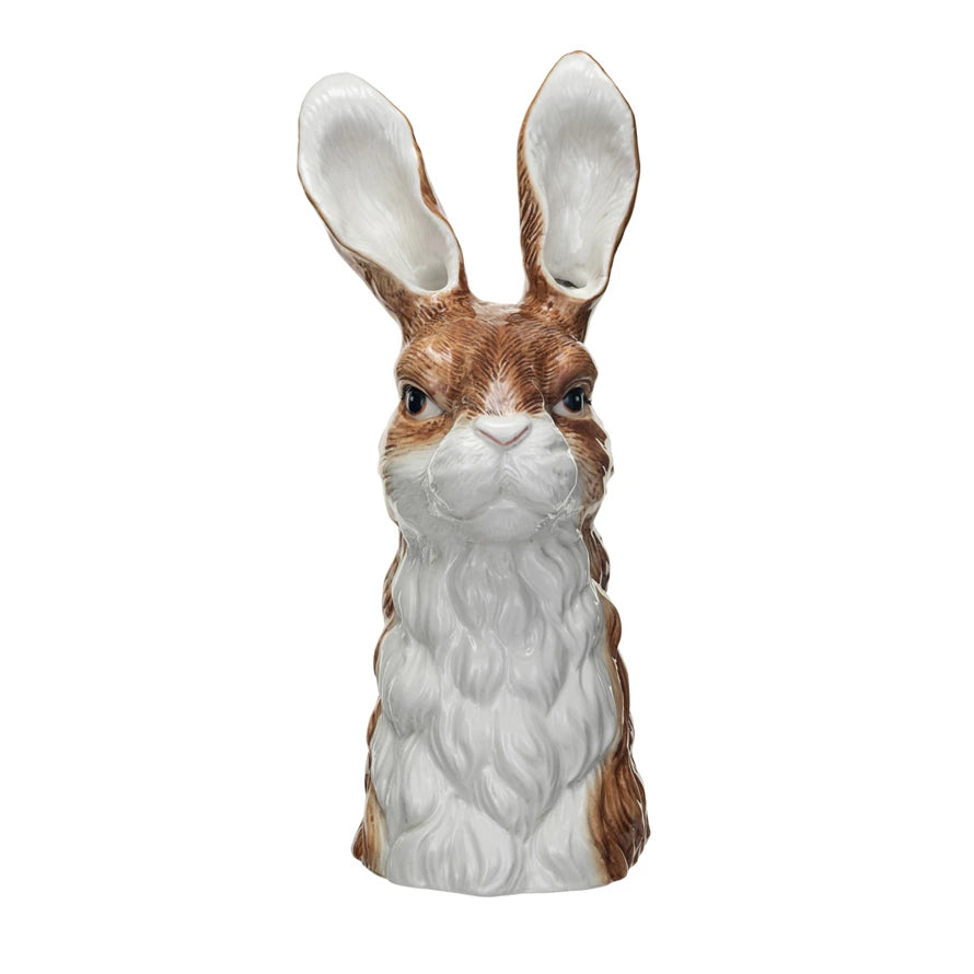 Stoneware Rabbit Vase by Creative Co-Op