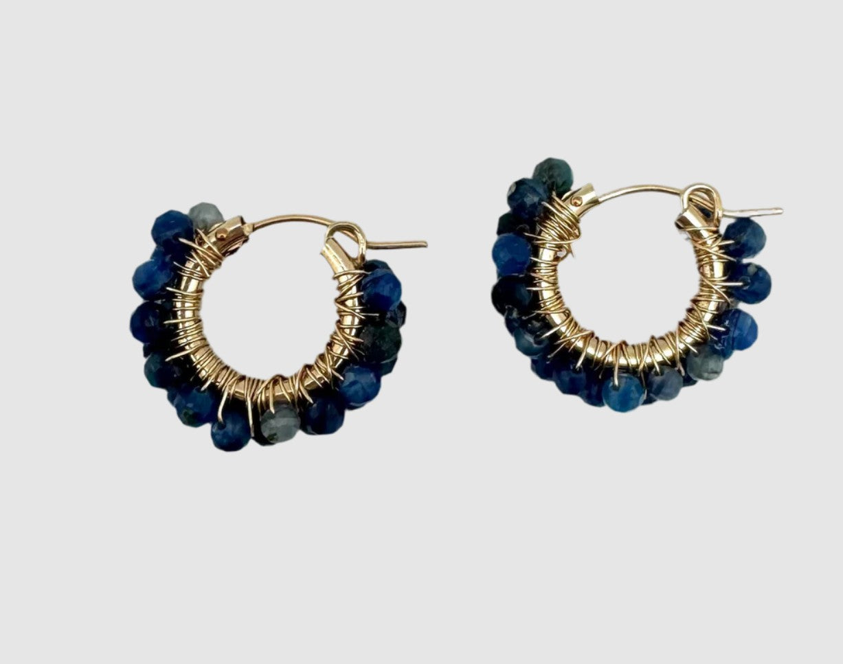 Diddi Earrings by IN2DESIGN in Gold and Kyanite