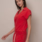 Kate French Terry Sleeveless Top by RD Style in Cherry
