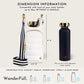 Hydrobag by Wanderfull in White Ripstop w/ Black & White Striped Strap