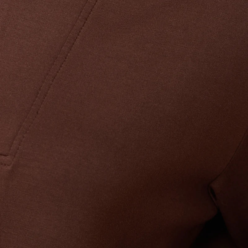 DreamTech Zip Mock Neck w/Pant Set by Softies in Espresso