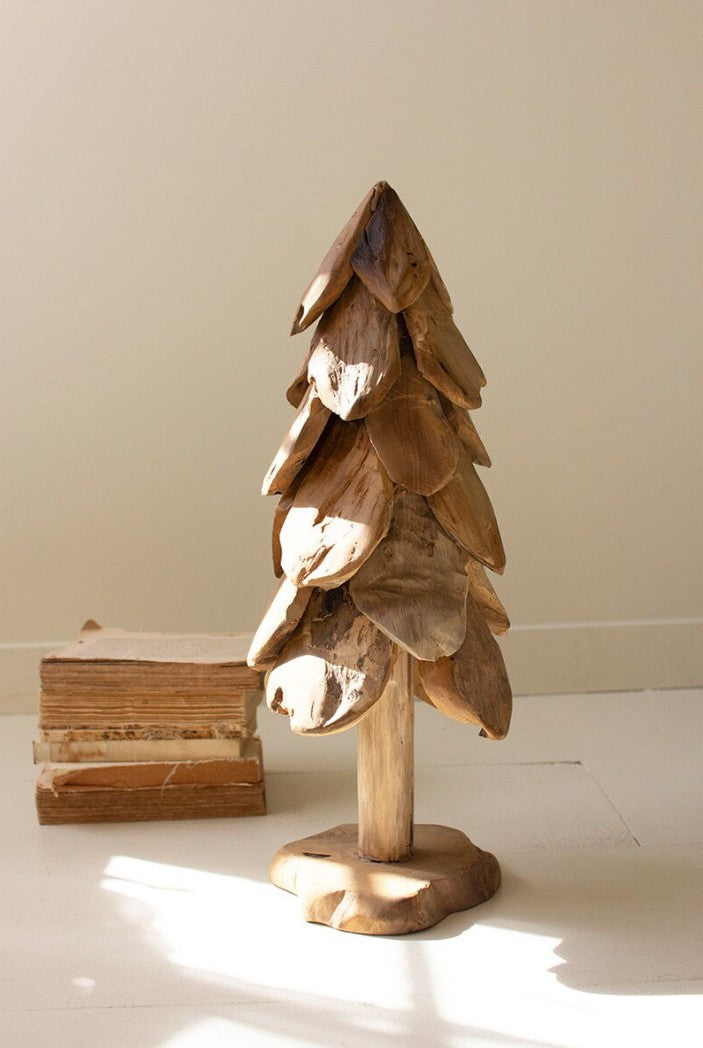 Rustic Teak Christmas Tree / Small by Kalalou