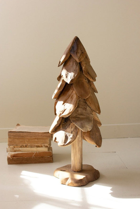 Rustic Teak Christmas Tree / Small by Kalalou