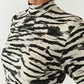 Laylani K. Blouse by Exquise in Black/Beige