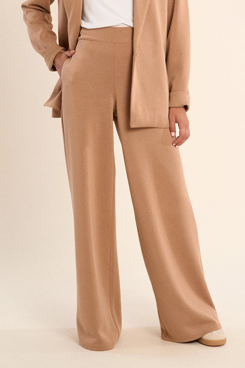 Monalisa Knitted Pants by Gabrielle in Camel