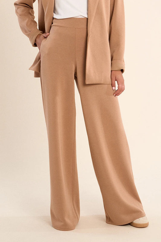 Monalisa Knitted Pants by Gabrielle in Camel