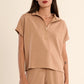 Gala Knitted Sleeveless Sweat by Gabrielle in Camel