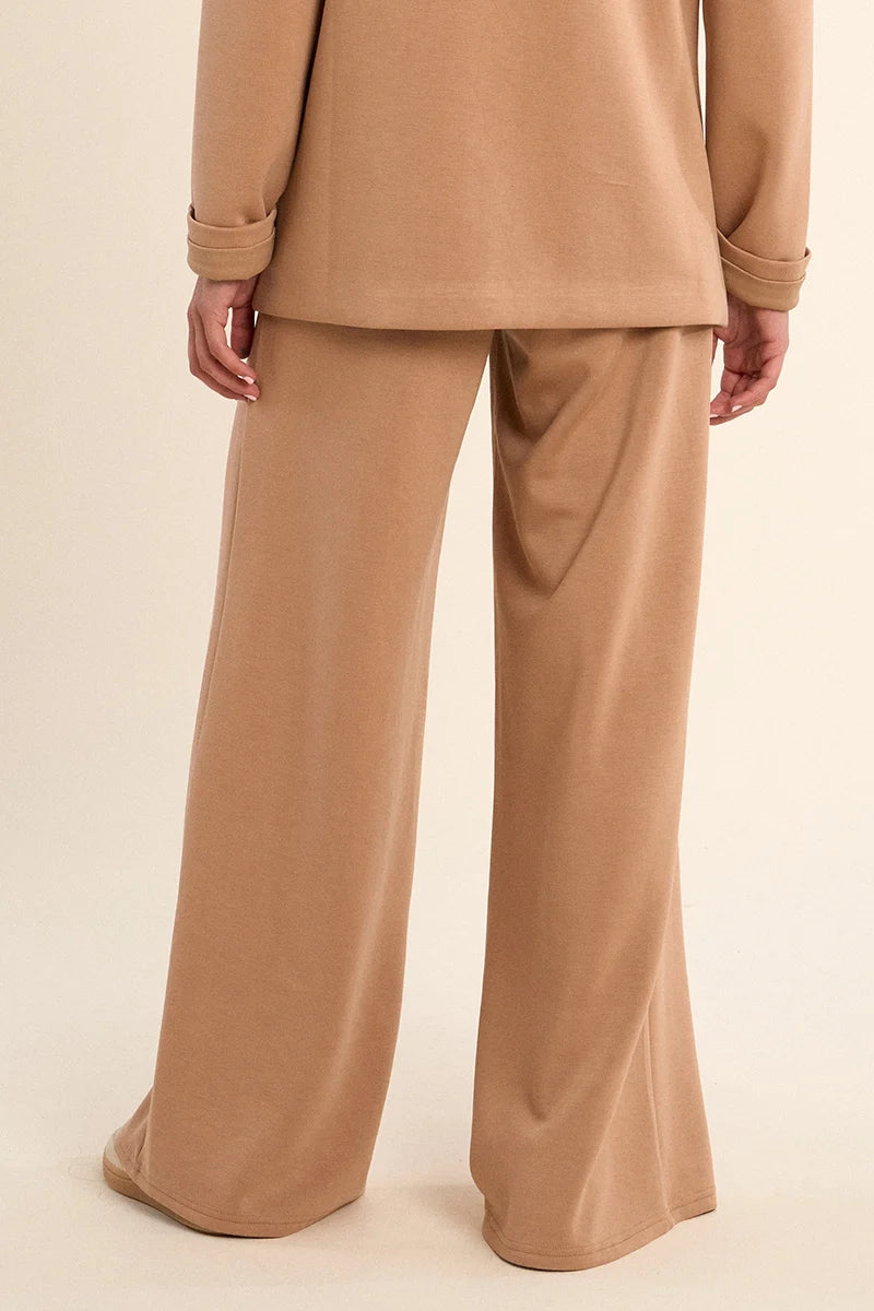 Monalisa Knitted Pants by Gabrielle in Camel