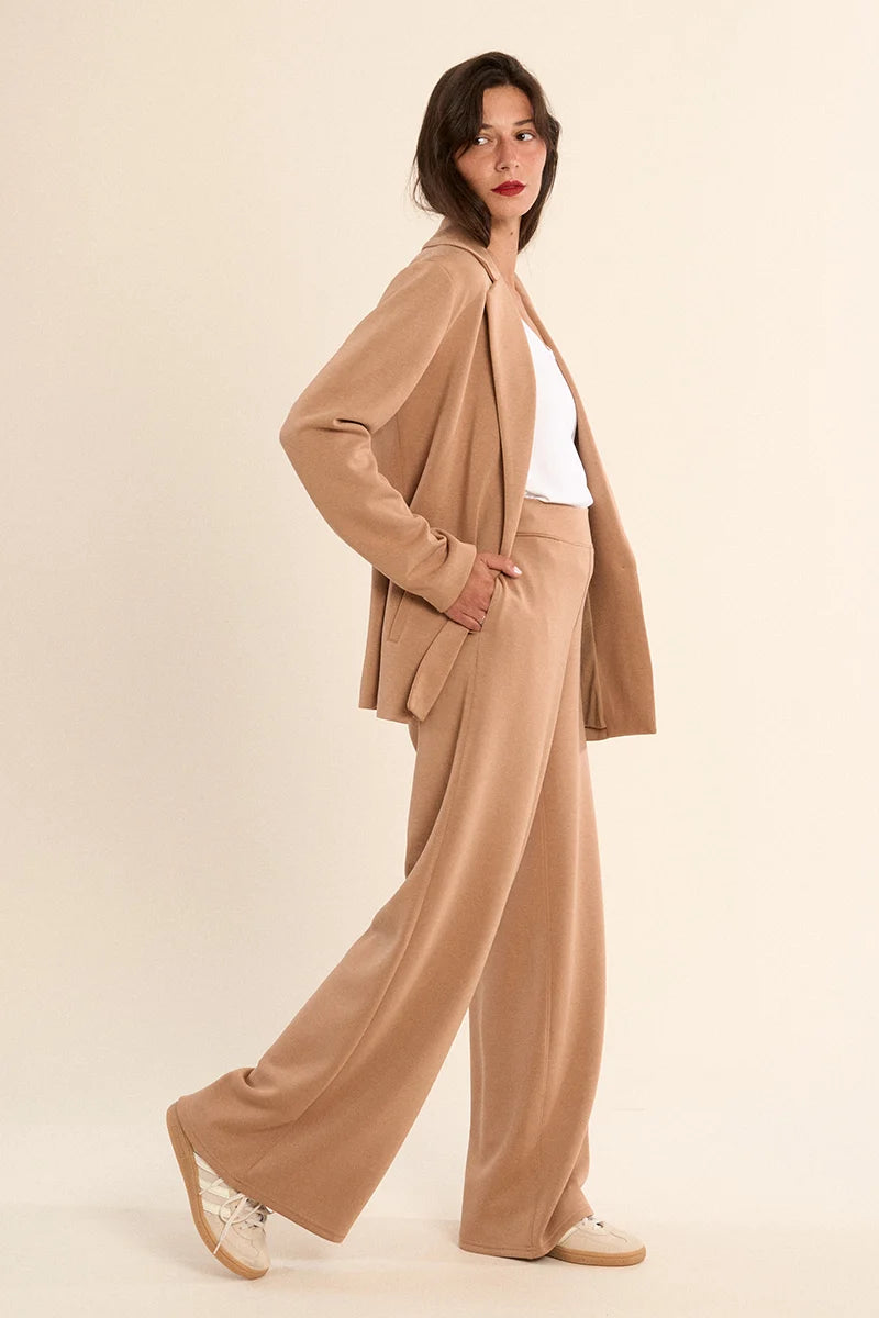 Monalisa Knitted Pants by Gabrielle in Camel
