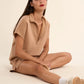 Gala Knitted Sleeveless Sweat by Gabrielle in Camel