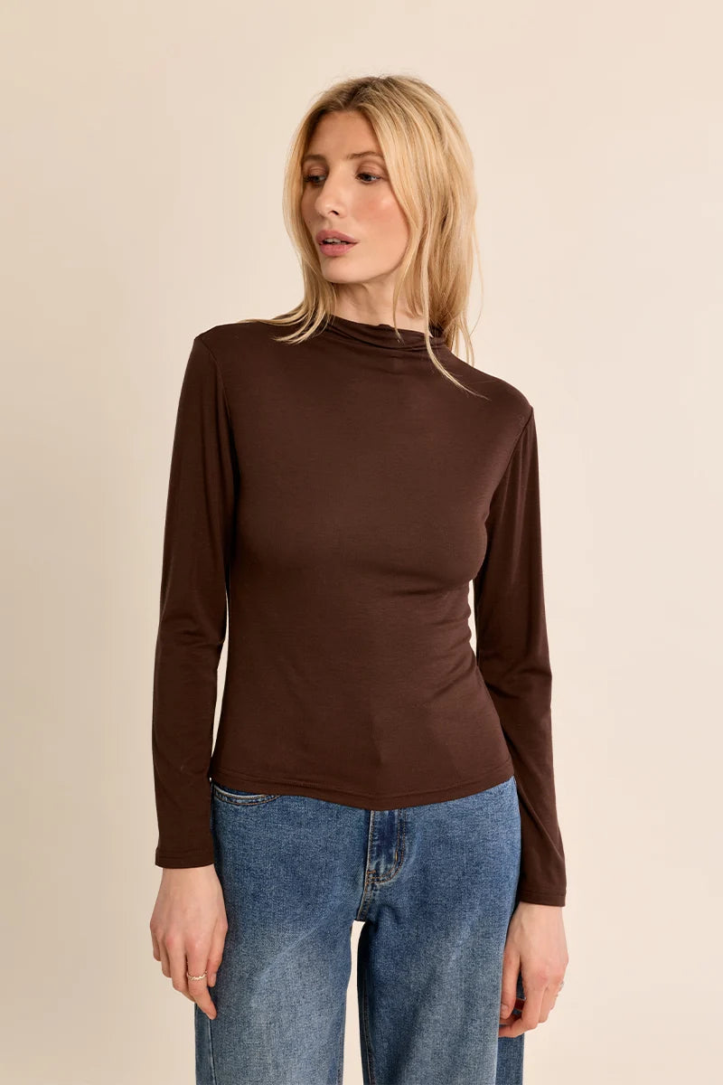 Thin Undershirt by Molly Bracken in Chocolate