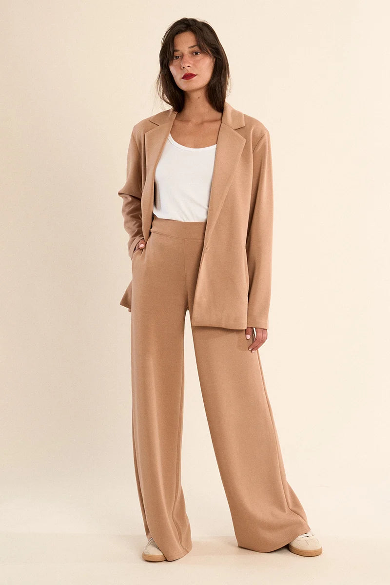 Monalisa Knitted Pants by Gabrielle in Camel