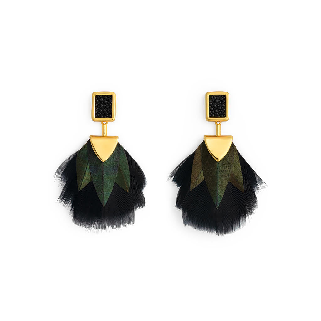 Elise Bezel Drop Earring by Brackish