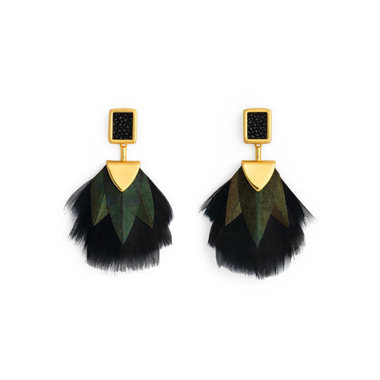 Elise Bezel Drop Earring by Brackish