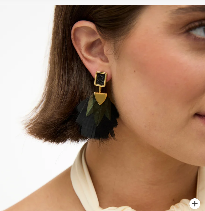 Elise Bezel Drop Earring by Brackish