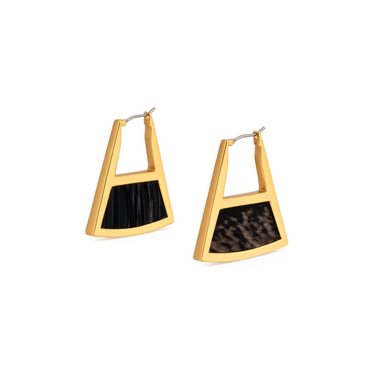 Emma Double Sided Triangle Hoop Earring by Brackish