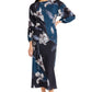Printed Floral Georgette Relax Dress by Maggy London in Blue & Navy