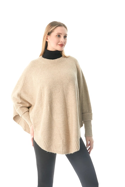 Brighton Poncho by Pretty Persuasions in Beige