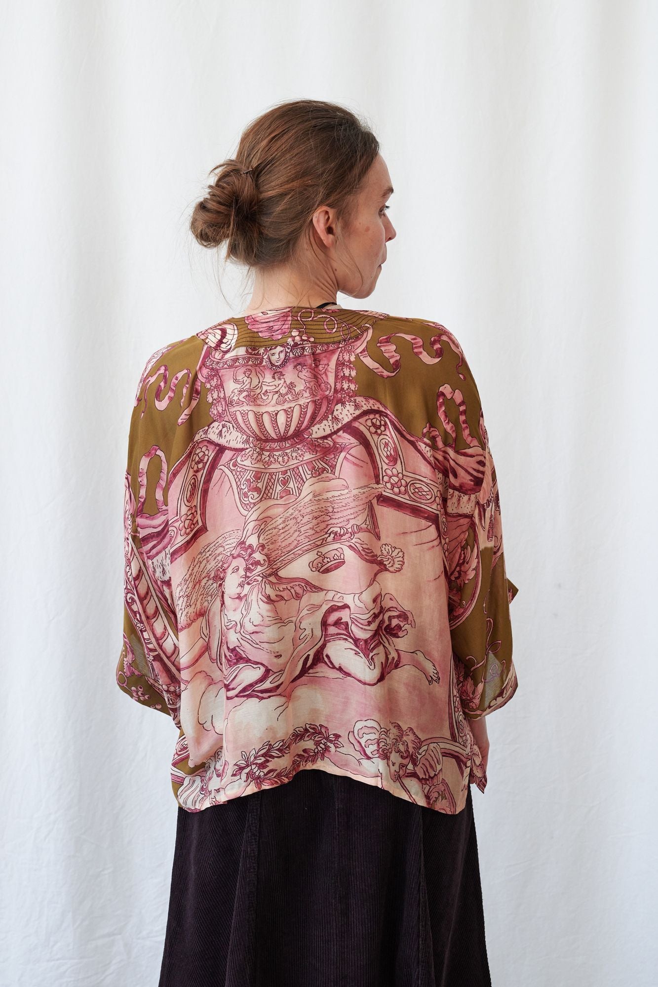 Angels Kimono by One Hundred Stars in Olive