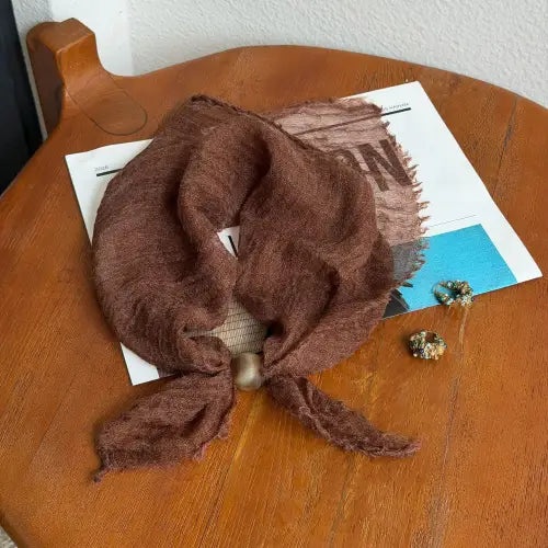 Square Scarf by Pretty Persuasions in Brown