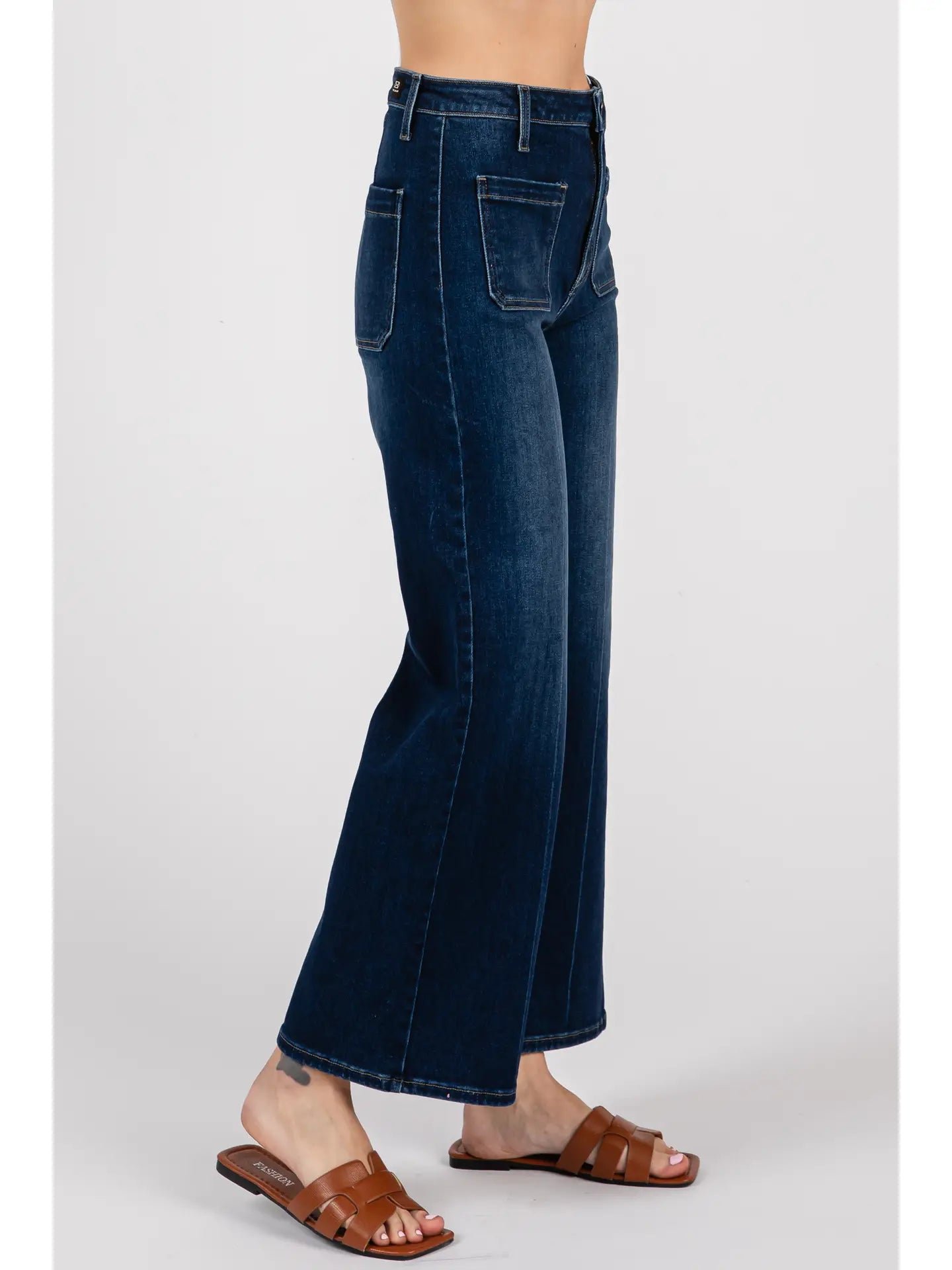 Sailor Front Patch Pocket Jean By Letter to Juliet in Dark