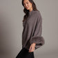 Eliza Fox Trim Poncho by Alashan in Portobello