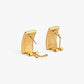 Hudson Rectangle Stud Earring by Brackish in Gold