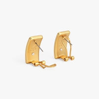 Hudson Rectangle Stud Earring by Brackish in Gold
