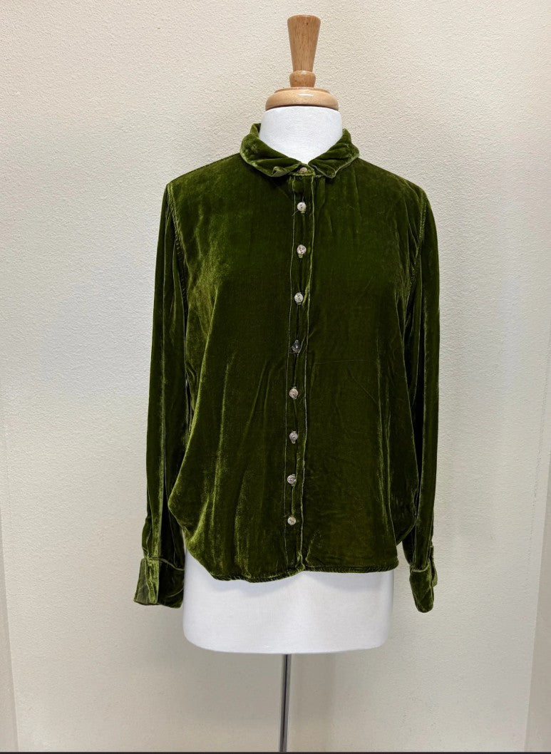 Velvet Blouse by Cut Loose in Frog
