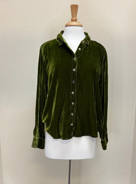 Velvet Blouse by Cut Loose in Frog