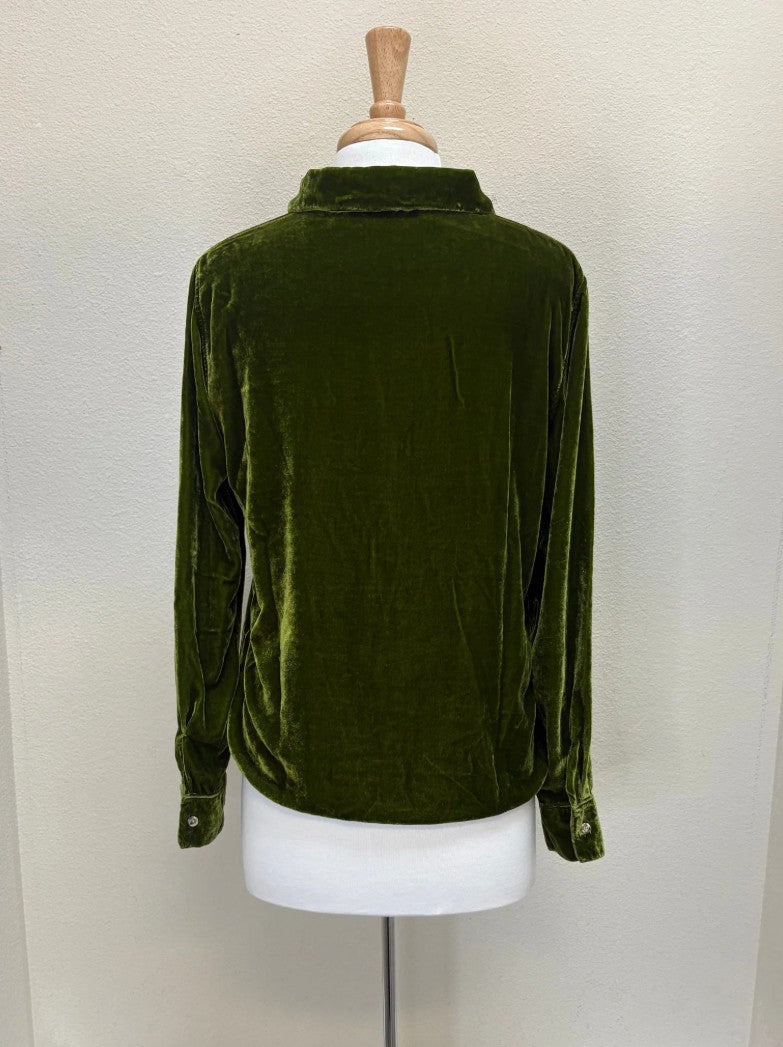 Velvet Blouse by Cut Loose in Frog
