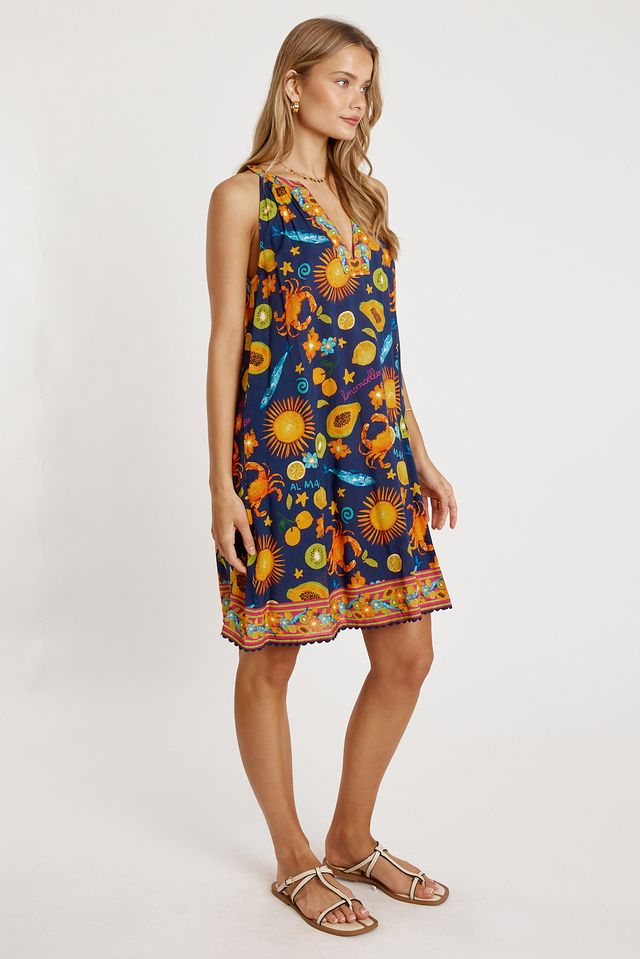 Aliyah Sundress by Lula Life in Navy