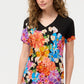 The Janie Favorite Short Sleeve Crew Neck Tee by Johnny Was in Gerbera Scarf