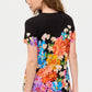 The Janie Favorite Short Sleeve Crew Neck Tee by Johnny Was in Gerbera Scarf