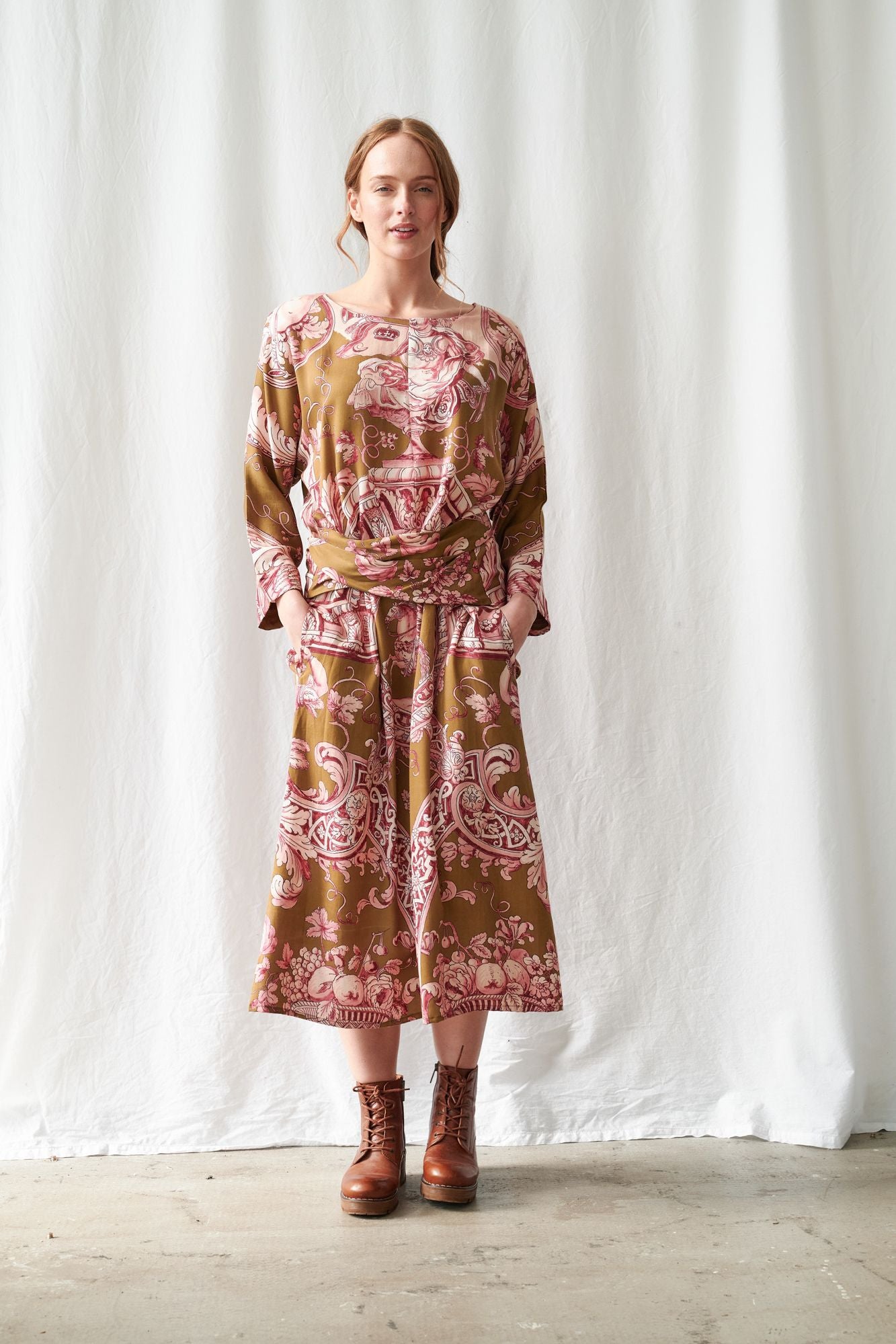 Angels Kate Dress by One Hundred Stars in Olive
