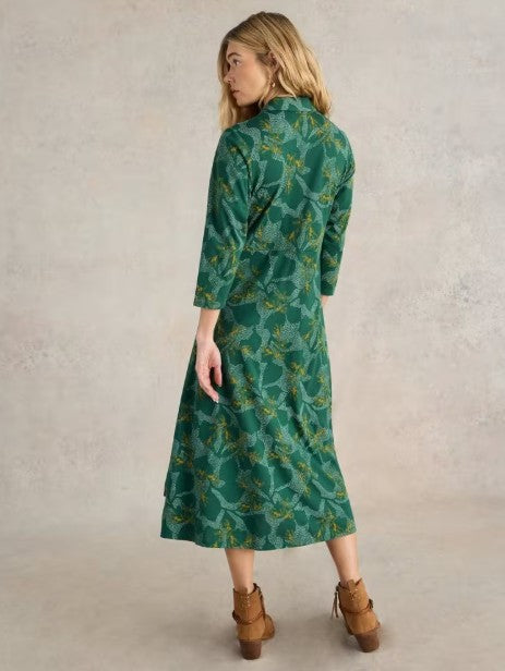 Rua Jersey Shirt Dress by White Stuff in Green
