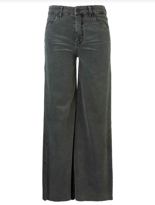 Meg High Rise Fab AB Wide Leg Raw Hem Long Inseam by Kut from the Kloth in Pewter Green
