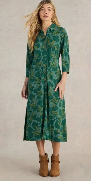Rua Jersey Shirt Dress by White Stuff in Green