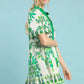 Tropical Damask Tiered Mini Dress by Umgee in Green Mix