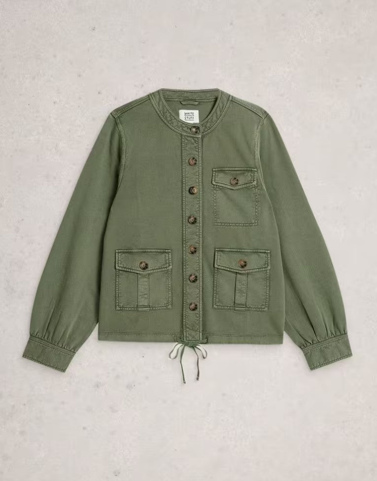 Demi Utility Jersey Jacket by White Stuff in Mid Green