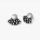 Hiott Fan Stud Earring by Brackish in Silver