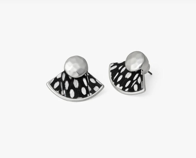 Hiott Fan Stud Earring by Brackish in Silver