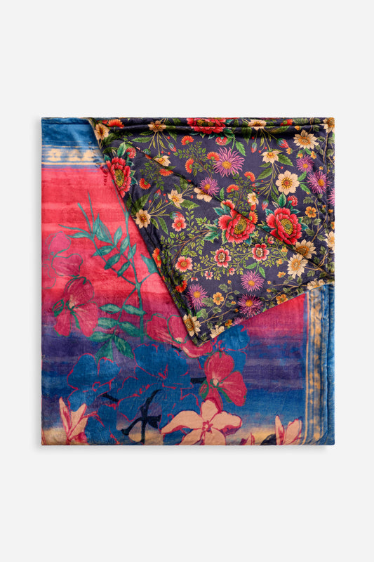 Laurel Canyon Cozy Blanket by Johnny Was in Lavendula Scarf