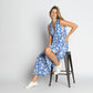 Carolina Midi Dress by Ibisa in Ocean