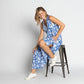 Carolina Midi Dress by Ibisa in Ocean